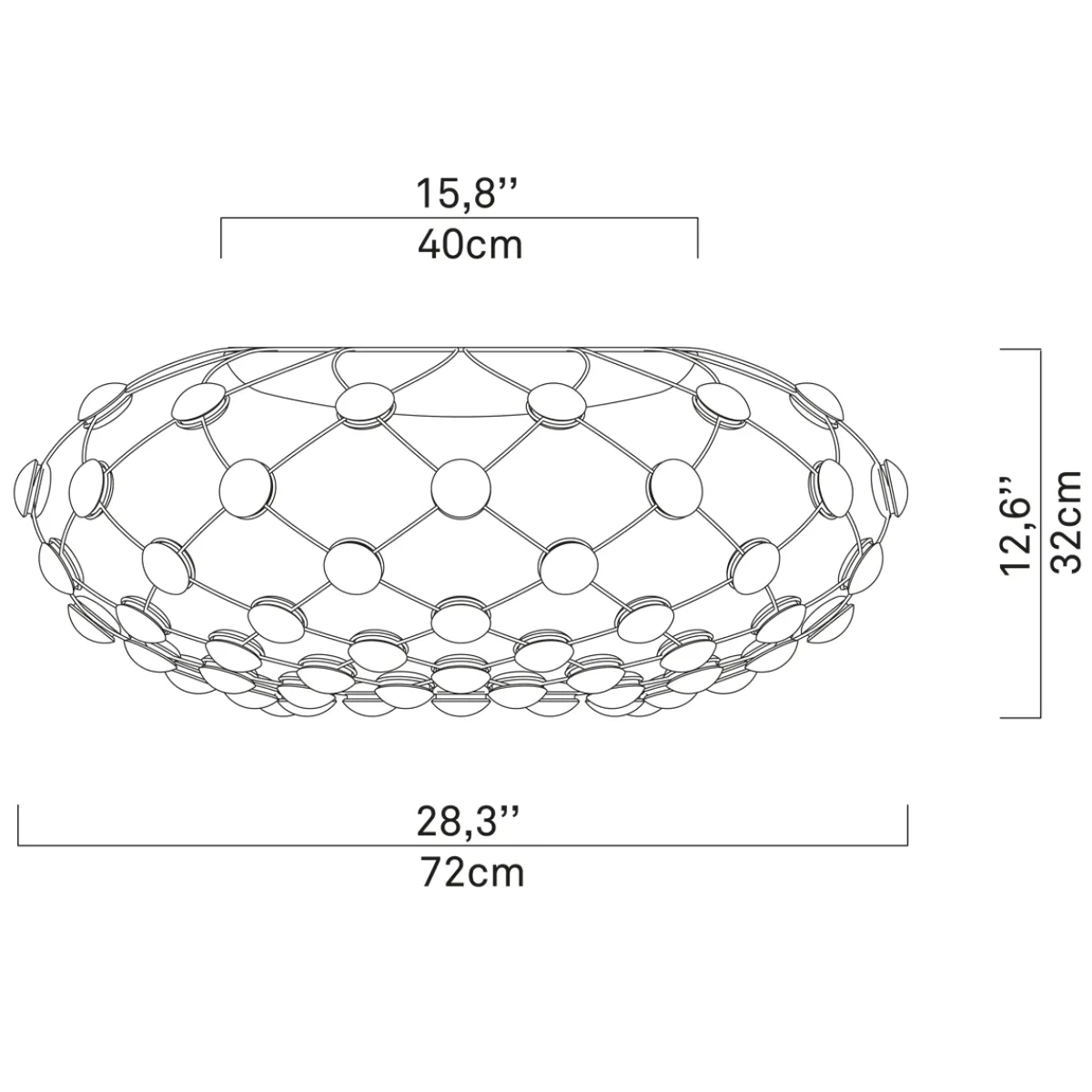 New Mesh LED Soffitto, mit Casambi Hotellerie|Deckenleuchten