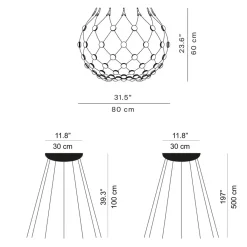 Discount Mesh LED Sospensione, mit Casambi Hotellerie|Gastronomie