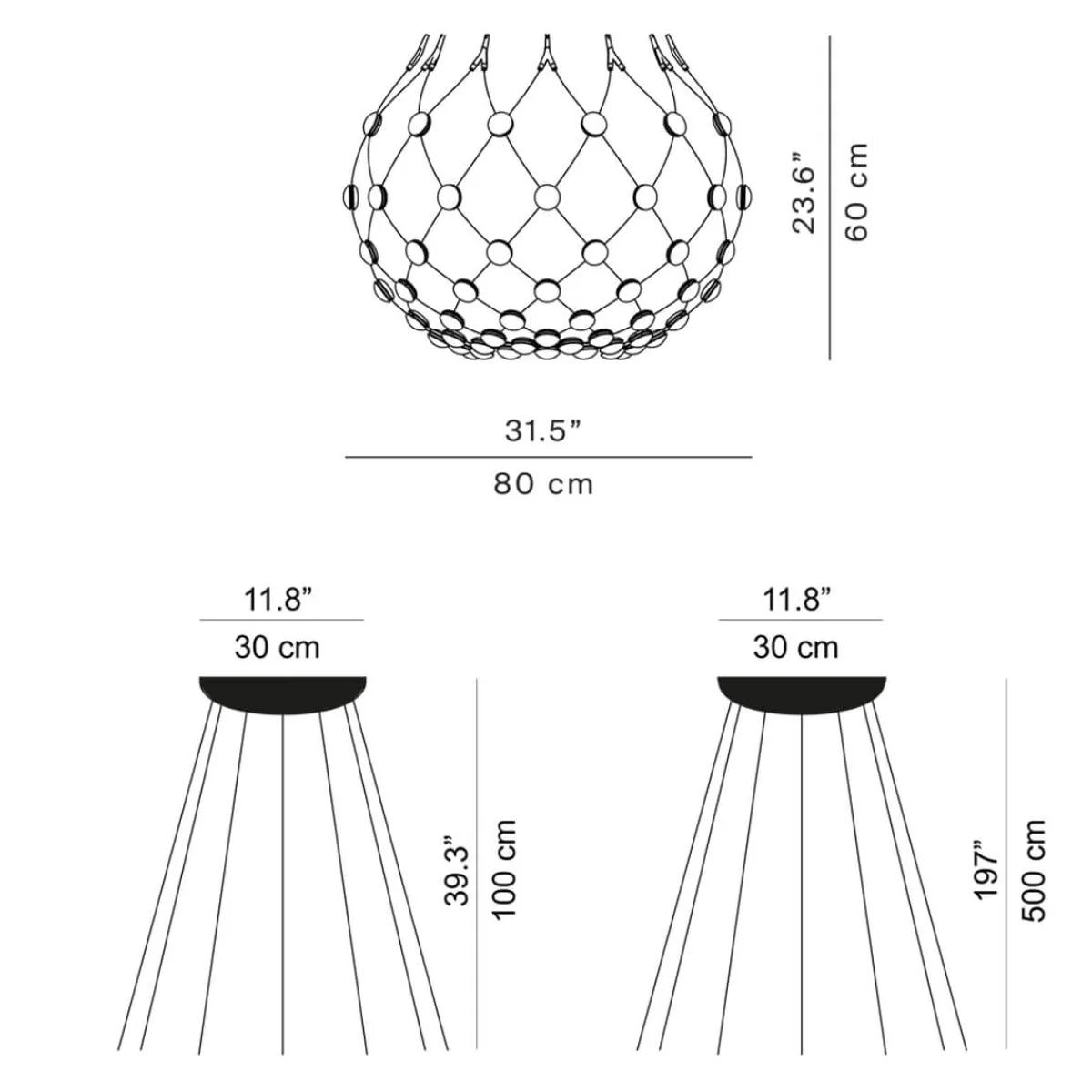 Discount Mesh LED Sospensione, mit Casambi Hotellerie|Gastronomie