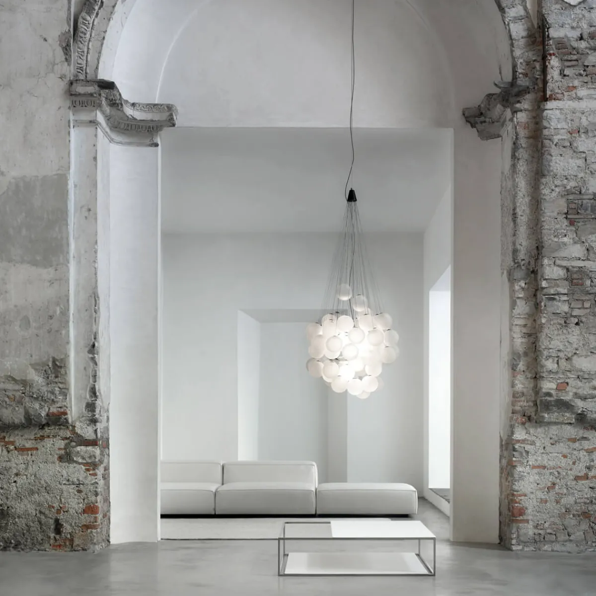 Online Stochastic LED Sospensione, opalweiß Hotellerie|Flur