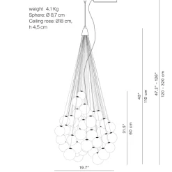 Online Stochastic LED Sospensione, opalweiß Hotellerie|Flur