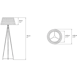 New Lola Stehleuchte, elfenbeinweiß matt Stehleuchten|Schlafzimmer