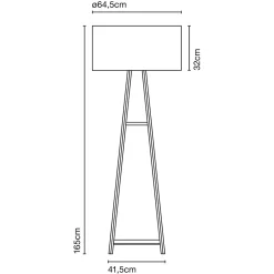 Outlet Cala P165 Stehleuchte Wohnzimmer|Schlafzimmer