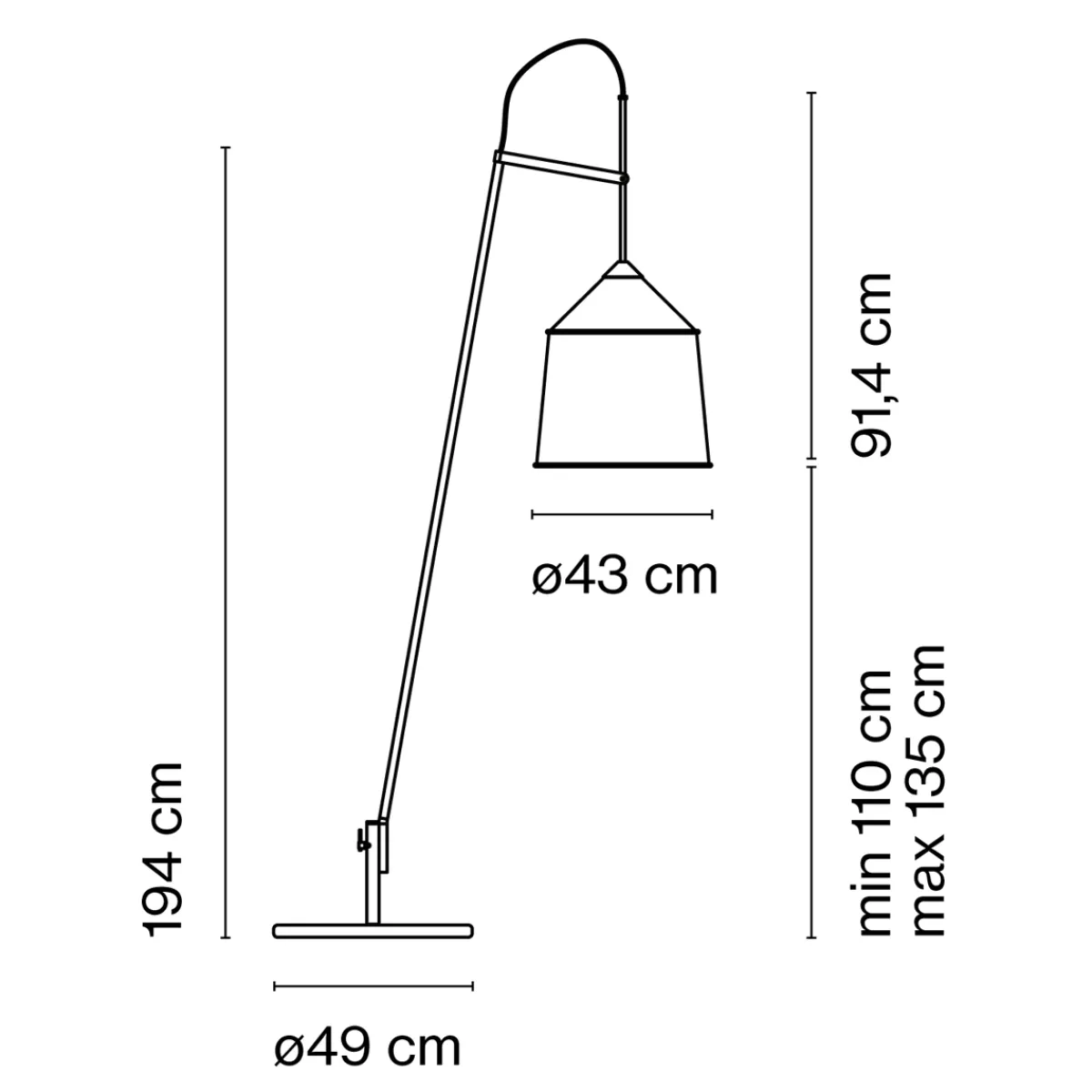 Hot Jaima P207+43 IP65 LED Stehleuchte, mit Sockel Terrassen|Dekorative Leuchten