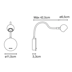 New N°8 LED Wandleuchte Wandleuchten|Schlafzimmer