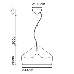 Online Pleat Box 47 LED Pendelleuchte Hotellerie|Gastronomie