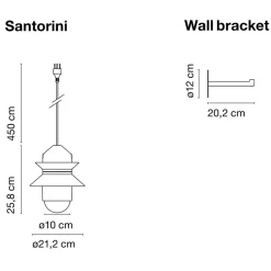 Sale Santorini Wandleuchte mit Wandhaken Hotellerie|Terrassen
