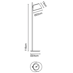 Hot Tam Tam P Stehleuchte Wohnzimmer|Schlafzimmer