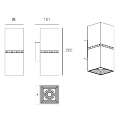 Online Dau Doble Spot LED Wandleuchte Flur|Wandleuchten