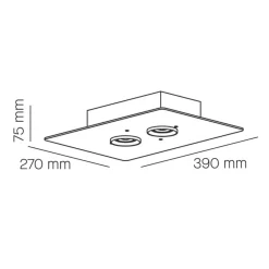 Outlet Equal Deckenleuchte, 39 x 27 cm Deckenleuchten|Flur
