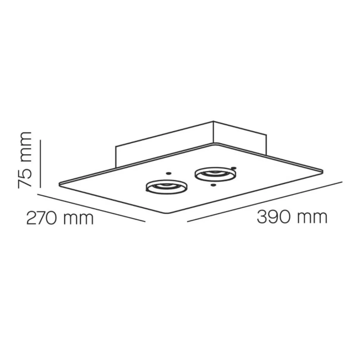 Outlet Equal Deckenleuchte, 39 x 27 cm Deckenleuchten|Flur