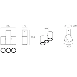 Kronn Deckenleuchte Strahler|Wohnzimmer