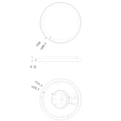 Outlet Ambienta LED Wand- / Deckenleuchte, Ø: 33 cm Flur|Wandleuchten