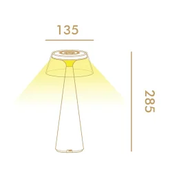 Online SunGlow LED Akkuleuchte mit Leuchtenschirm Terrassen|Dekorative Leuchten