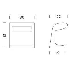 Outlet Borne Beton Petite LED Tavolo / Terra Dekorative Leuchten|Tischleuchten