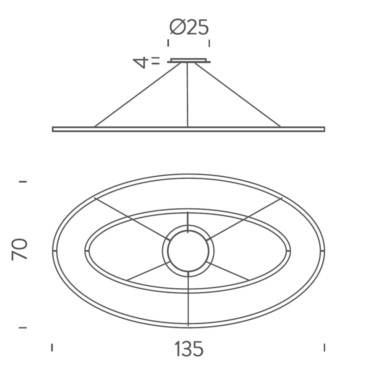 Outlet Ellisse Double Sospensione Essbereiche|Pendelleuchten