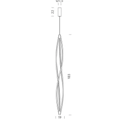 Best In The Wind Vertical LED Sospensione, Rückläufer Pendelleuchten|Flur