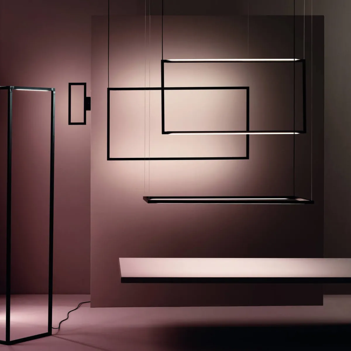 New Spigolo Horizontal LED Sospensione Pendelleuchten