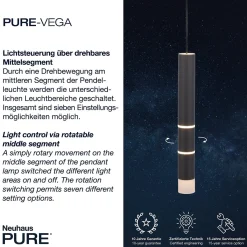 PURE Vega LED Pendelleuchte Pendelleuchten|Schlafzimmer