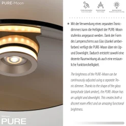 Discount PURE Moon LED Deckenleuchte Wohnzimmer|Schlafzimmer