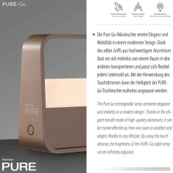 Outlet PURE Go LED Akkuleuchte Schlafzimmer|Tischleuchten
