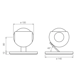Outlet io 3d basso C LED Boden- / Tischleuchte, 3000 K Tischleuchten|Schlafzimmer