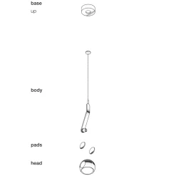 Best io 3d sospeso fix up C LED Pendelleuchte, 3000 K Pendelleuchten
