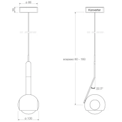 Best io 3d sospeso fix up C LED Pendelleuchte, 3000 K Pendelleuchten