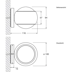 Best io verticale Volt D LED Wandleuchte, 2700 K Hotellerie|Wohnzimmer