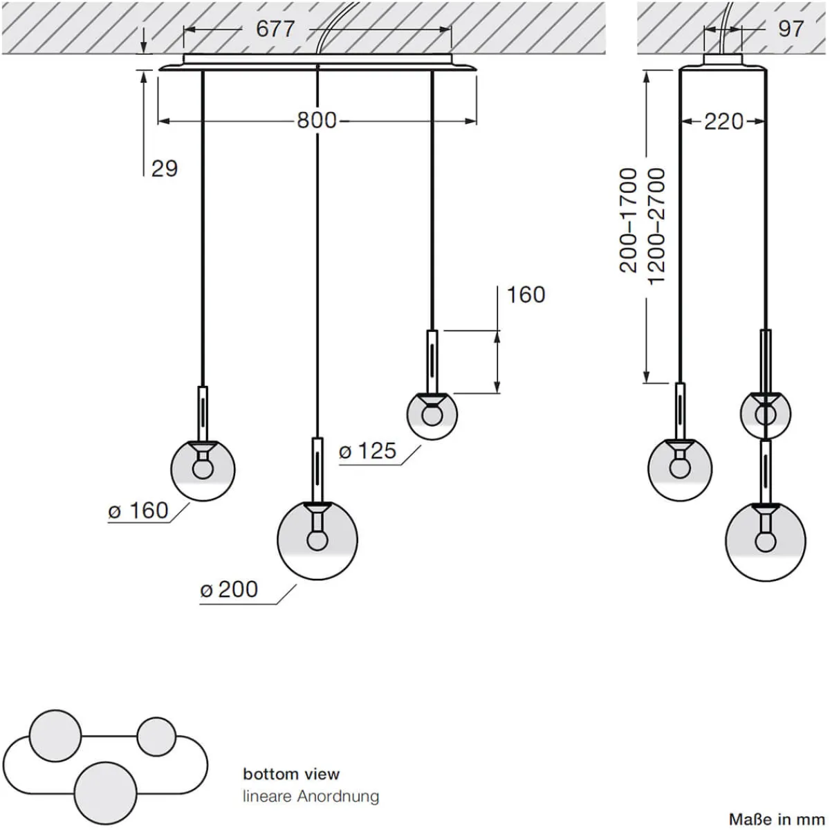 Clearance Luna sospeso cloud 3 L fix LED Pendelleuchte Küche|Essbereiche