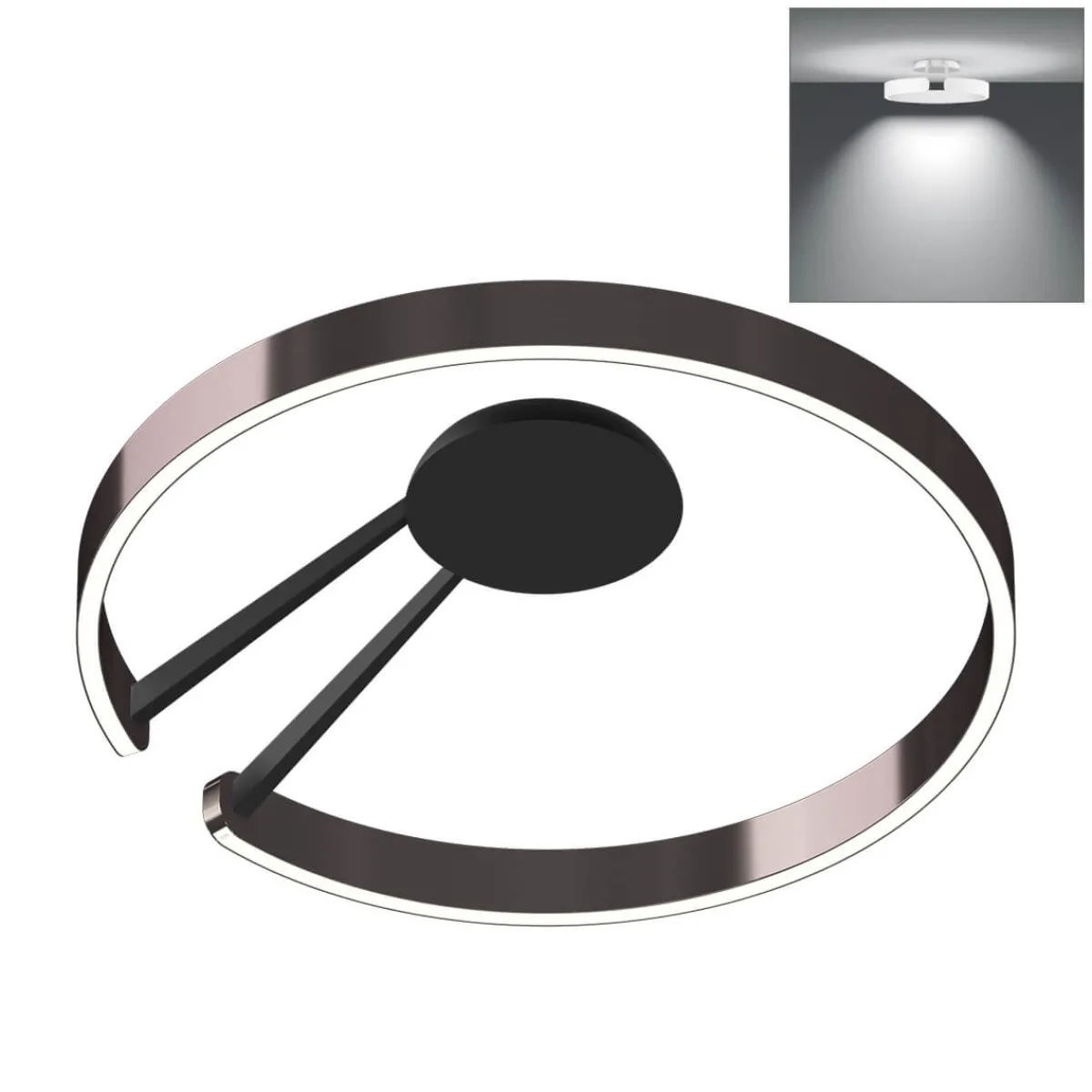 Discount Mito aura 60 wide LED Wand- / Deckenleuchte, Base: schwarz matt Wandleuchten|Deckenleuchten