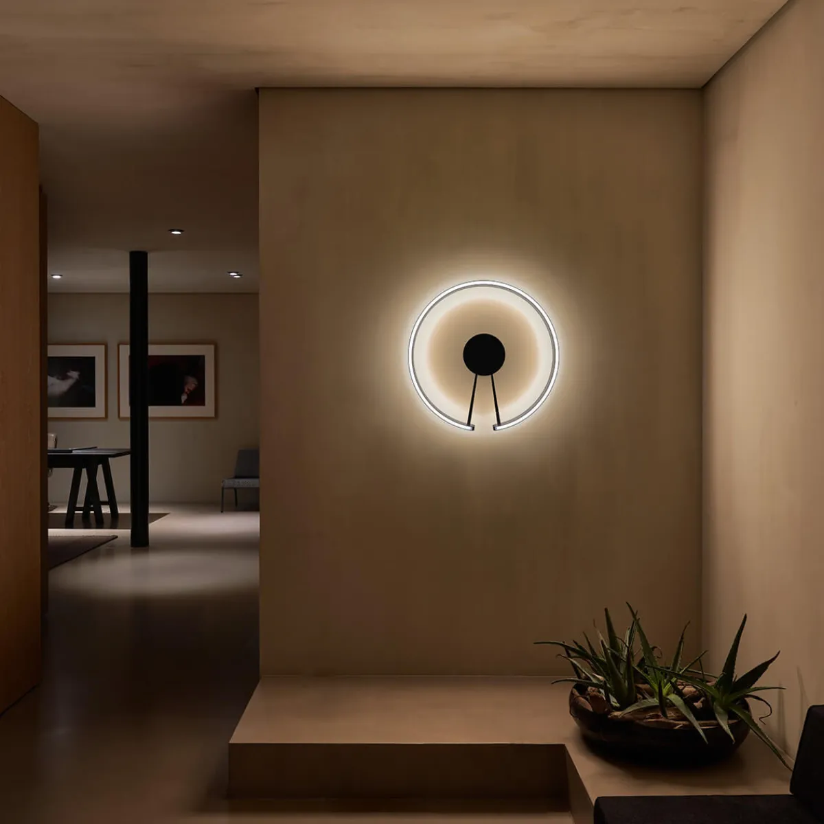 Discount Mito aura 60 wide LED Wand- / Deckenleuchte, Base: schwarz matt Wandleuchten|Deckenleuchten