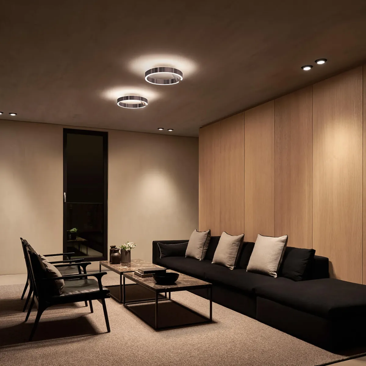 New Mito aura 40 wide LED Wand- / Deckenleuchte, Base: weiß matt Hotellerie|Wandleuchten