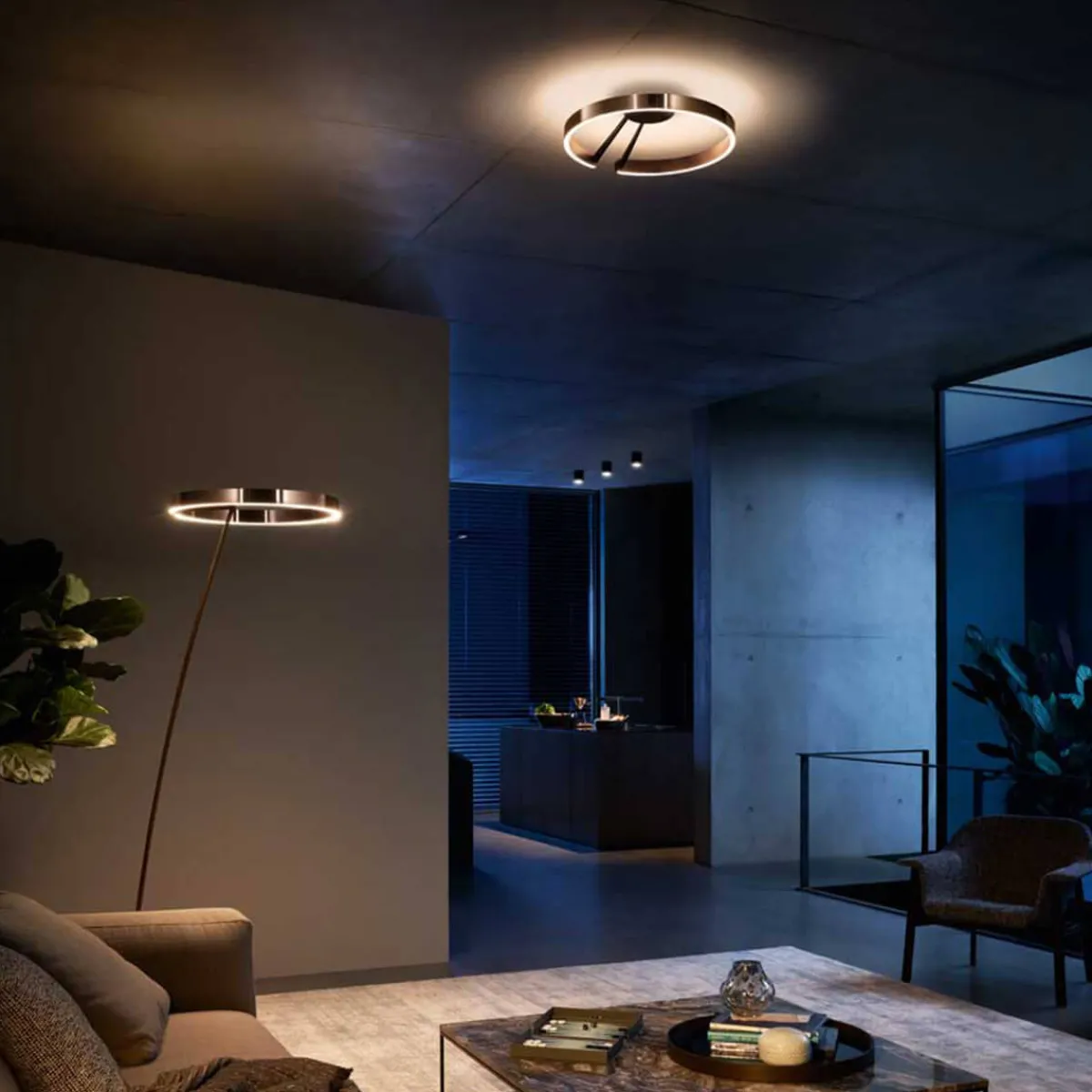 Hot Mito aura 40 wide LED Wand- / Deckenleuchte, Base: schwarz matt Hotellerie|Wandleuchten