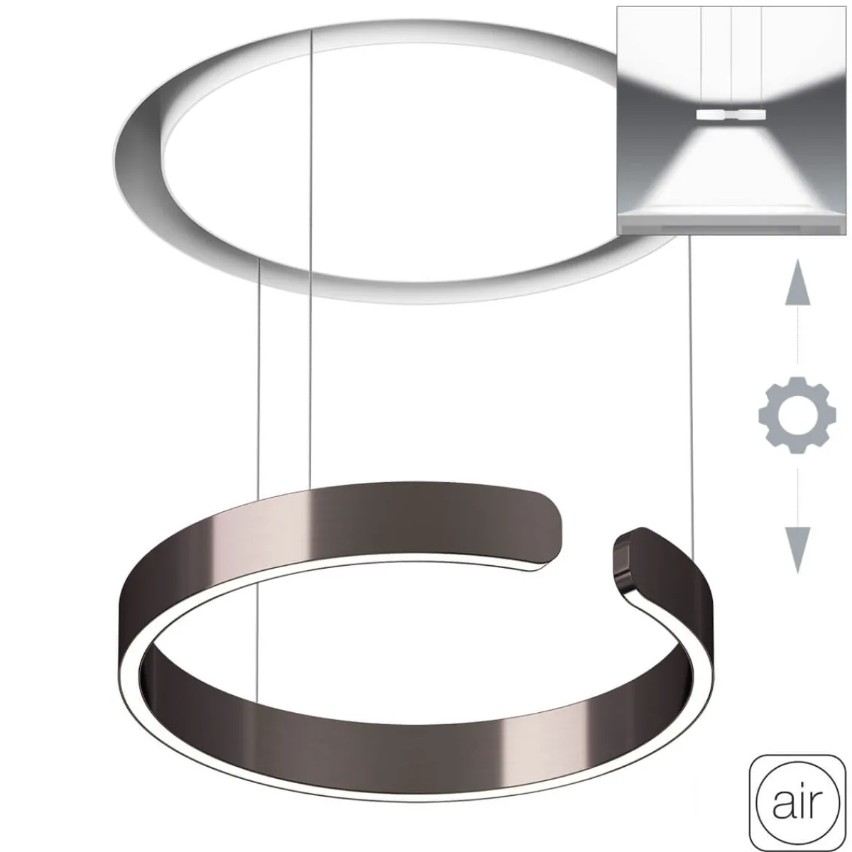 Hot Mito cosmo 40 move "air" wide Pendelleuchte Hotellerie|Gastronomie