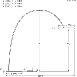 Online Mito largo Bogenleuchte Gastronomie|Stehleuchten