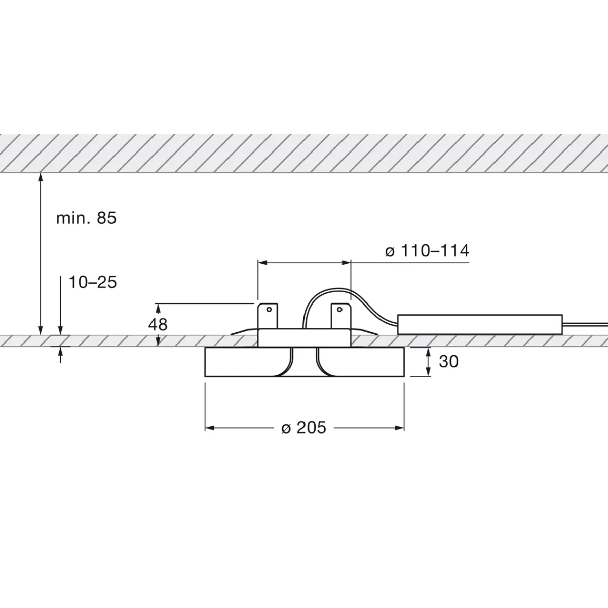 Discount Mito soffitto 20 flat "air" wide LED Wandleuchte Einbauleuchten|Wandleuchten
