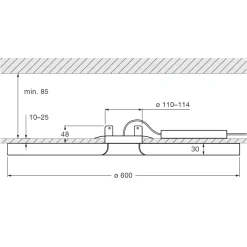 Clearance Mito soffitto 60 flat narrow LED Deckenleuchte Hotellerie|Einbauleuchten
