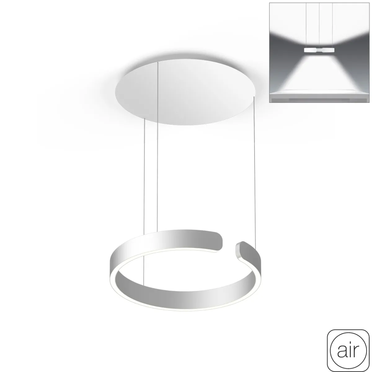 Discount Mito sospeso 40 var up "air" wide LED Pendelleuchte, variabel Pendelleuchten|Pendelleuchten