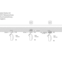 Piu R alto 3d Volt C80 Deckenstrahler, 2700 K Shopbeleuchtung|Museen/Showrooms