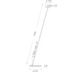 Online Sento C lettura LED Leseleuchte, 160 cm, 2700 K Stehleuchten|Wohnzimmer