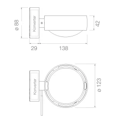 Sento C verticale up LED Wandleuchte, 2700 K Schlafzimmer|Flur