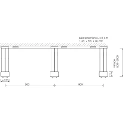 Clearance Sento E sospeso tre up LED Pendelleuchte, 2700 K, variabel Essbereiche|Pendelleuchten