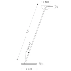 Hot Sento E tavolo LED Tischleuchte, 60 cm, 2700 K Arbeitszimmer|Büros
