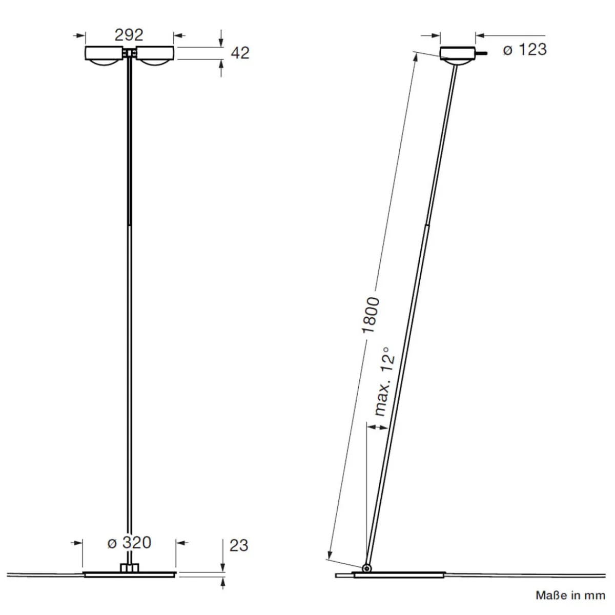 Outlet Sento E terra LED Stehleuchte, 2700 K Arbeitszimmer|Büros