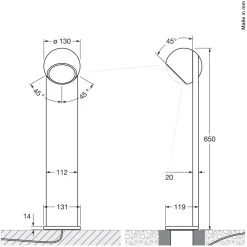 Outlet Sito palo Volt S80 Pollerleuchte Wege/Zufahrten|Terrassen