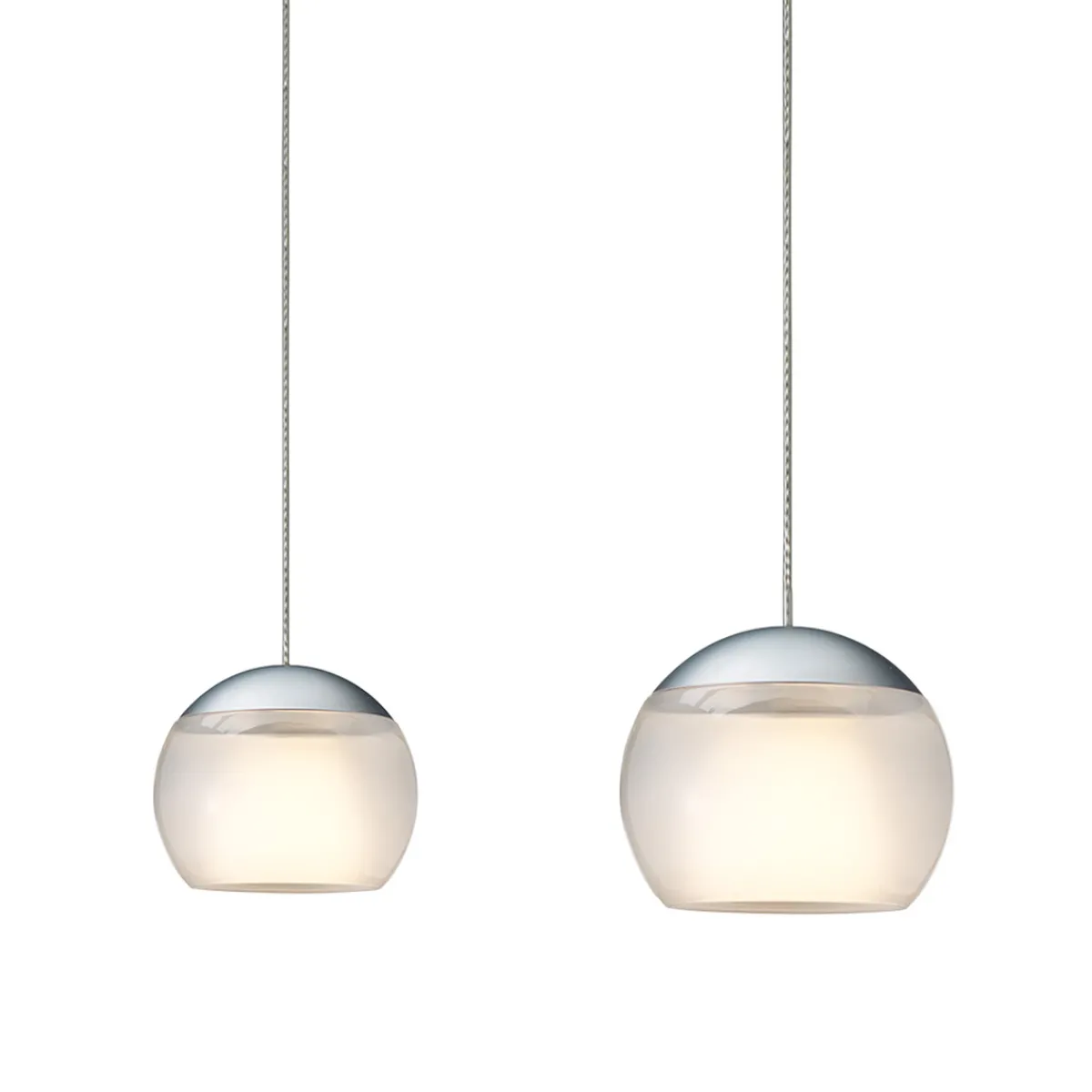 Balino LED Pendelleuchte, 2-flg., unsichtbare Höhenverstellung, Baldachin: weiß matt Pendelleuchten|Pendelleuchten