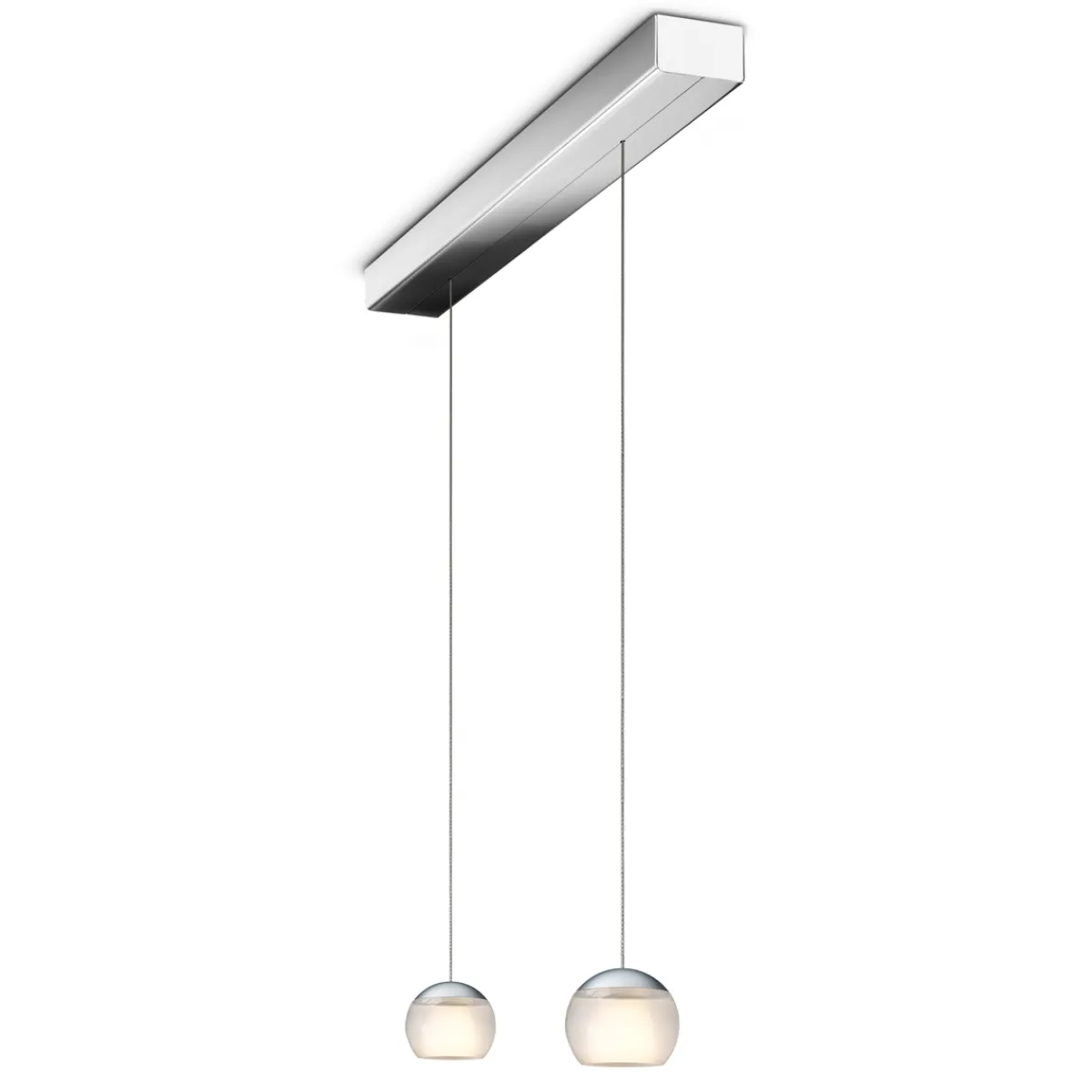 Outlet Balino LED Pendelleuchte, 2-flg., unsichtbare Höhenverstellung, Baldachin: Chrom Pendelleuchten|Pendelleuchten