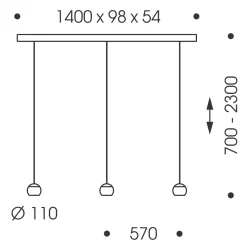 Sale Balino LED Pendelleuchte, 3-flg., unsichtbare Höhenverstellung, Baldachin: weiß matt Pendelleuchten|Pendelleuchten