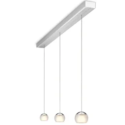 Discount Balino LED Pendelleuchte, 3-flg., unsichtbare Höhenverstellung, Baldachin: Alu gebürstet Pendelleuchten|Pendelleuchten